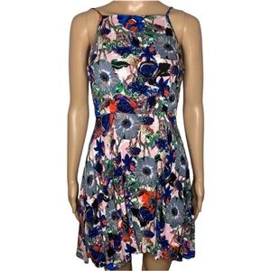 Elodie Sleeveless Mini Floral High Neck Sundress Size Small